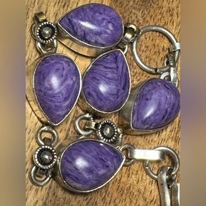 Violet Charoite Healing Stone Sterling bracelet!